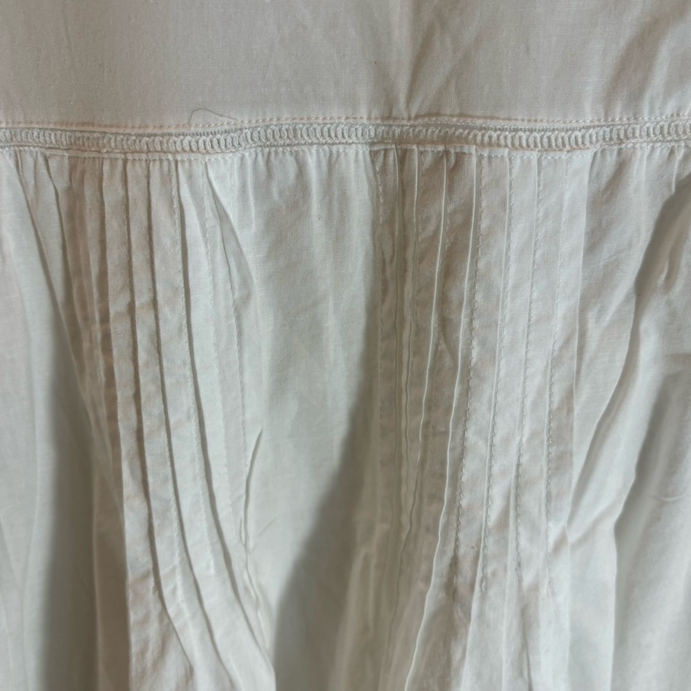 VICTORIAN CLASSICS Sz  M Gown Embroidered Ruffle Hem 100% Cotton Made in India - Picture 8 of 10